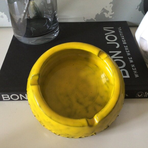 Vintage Mid-century Bitossi Rosenthal Netter Italian Art Pottery Yellow Ceramic - Picture 5 of 9